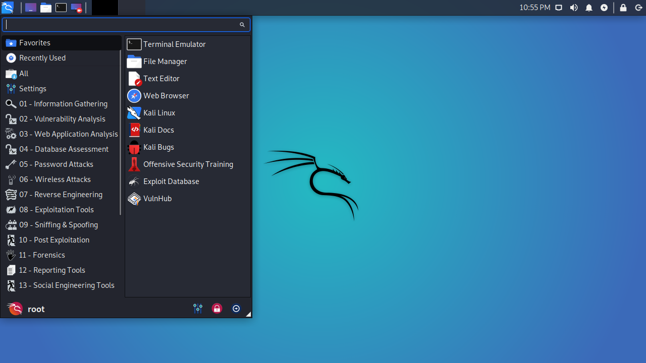 kali 2019.4 new desktop preview
