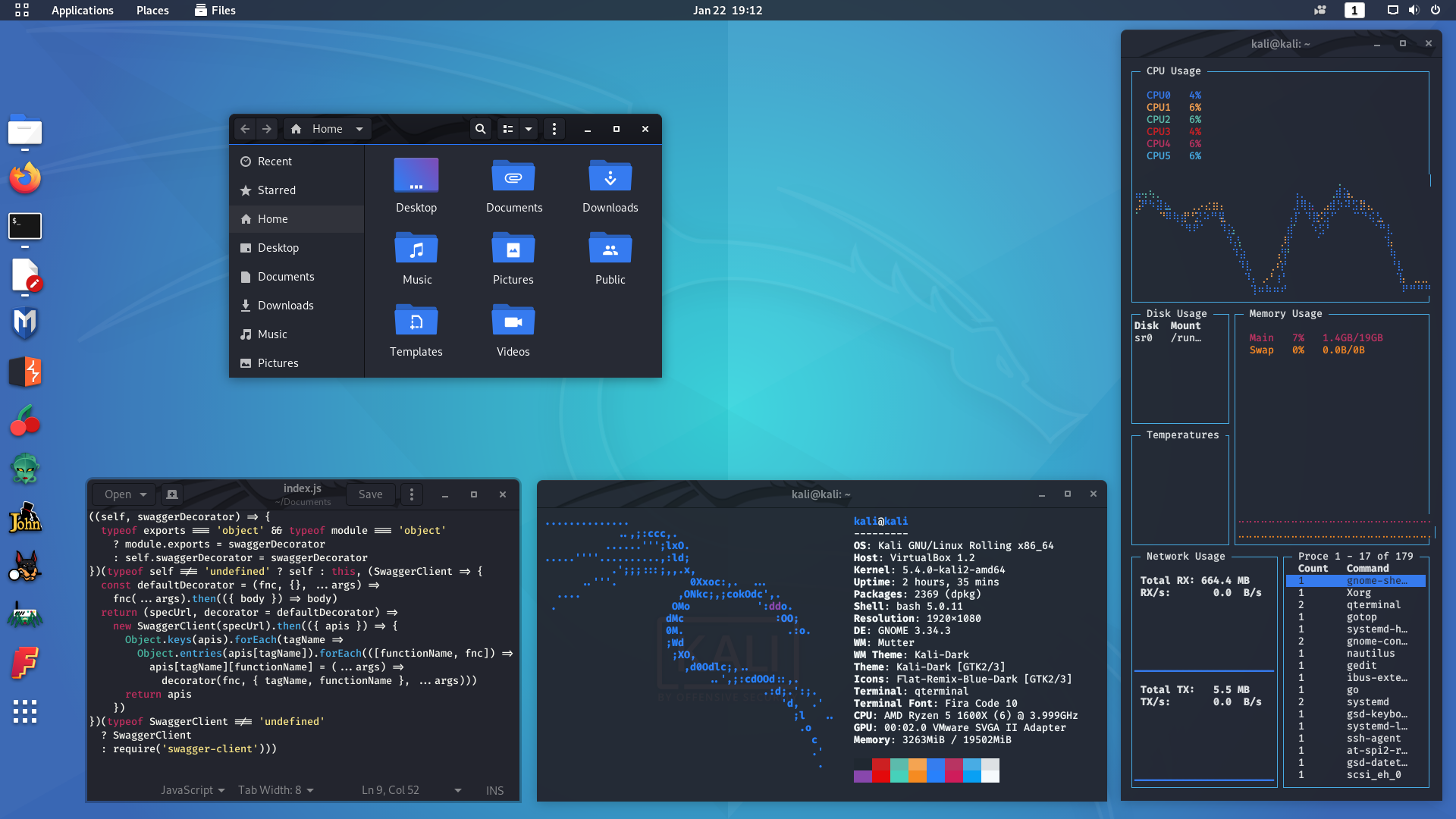 kali 2020.1 gnome-shell dark theme