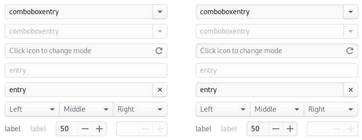 gtk3 light theme text entry design comparison
