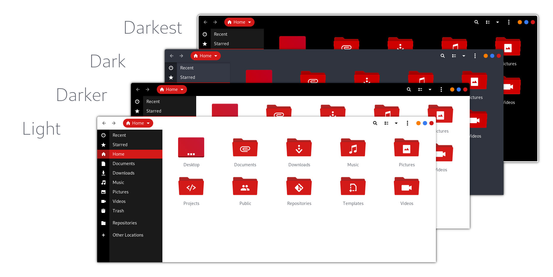 Flat Remix GTK red theme