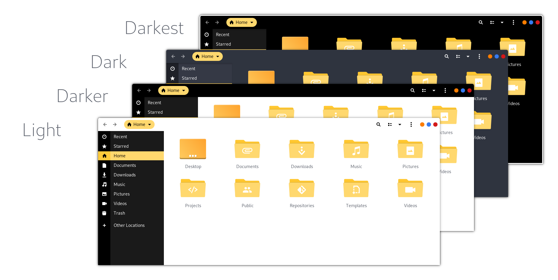 Flat Remix GTK yellow theme