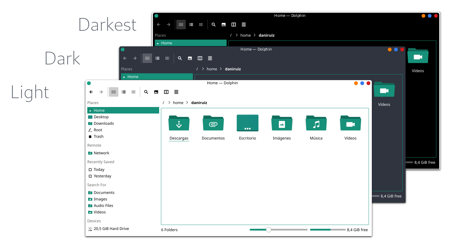 Flat Remix KDE green theme