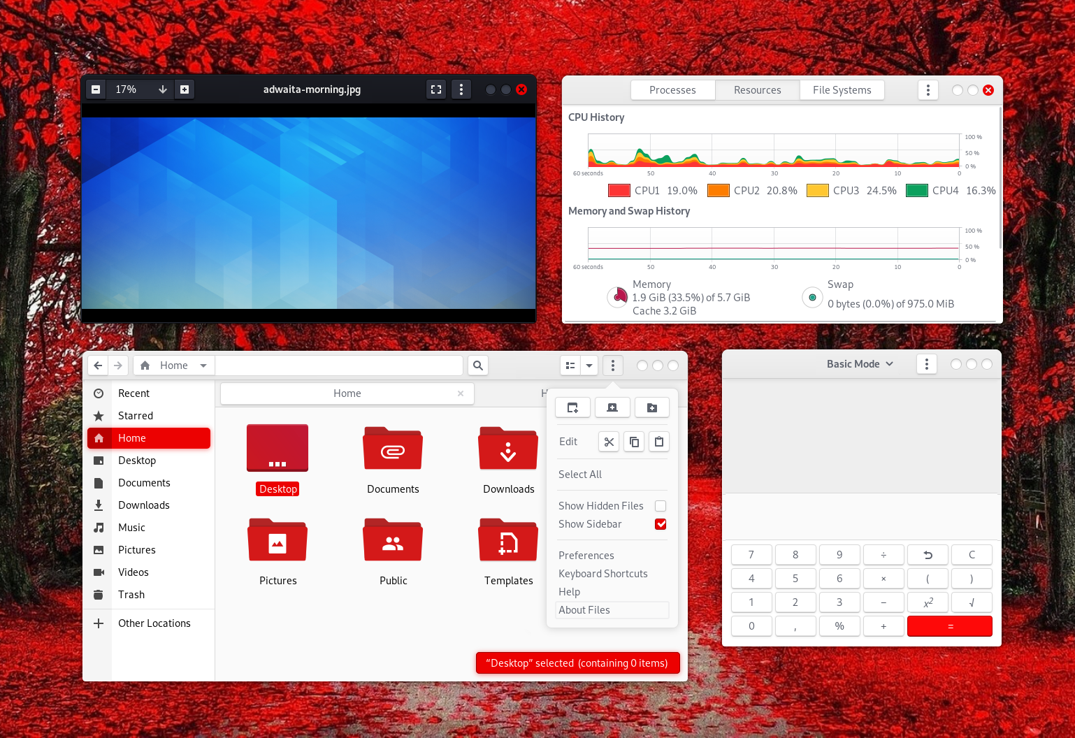 Skeuos GTK theme red variant
